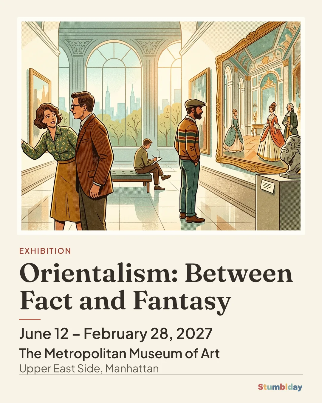 Flyer for Orientalism: Between Fact and Fantasy: June 12 – February 28, 2027 at The Metropolitan Museum of Art