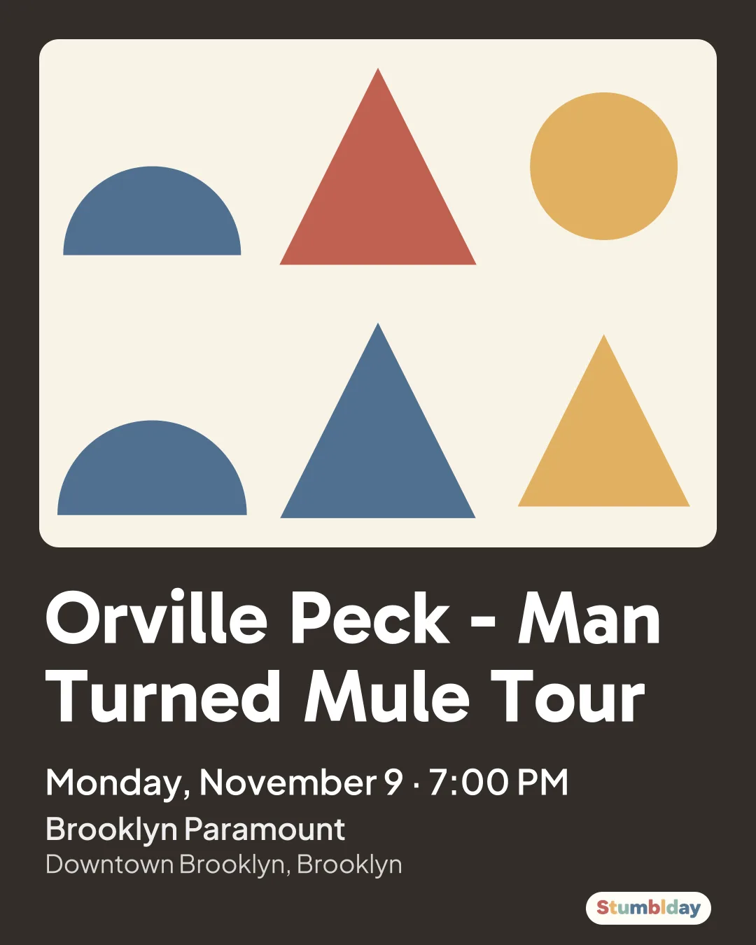 Flyer for Orville Peck - Man Turned Mule Tour: Monday, November 9 · 7:00 PM at Brooklyn Paramount