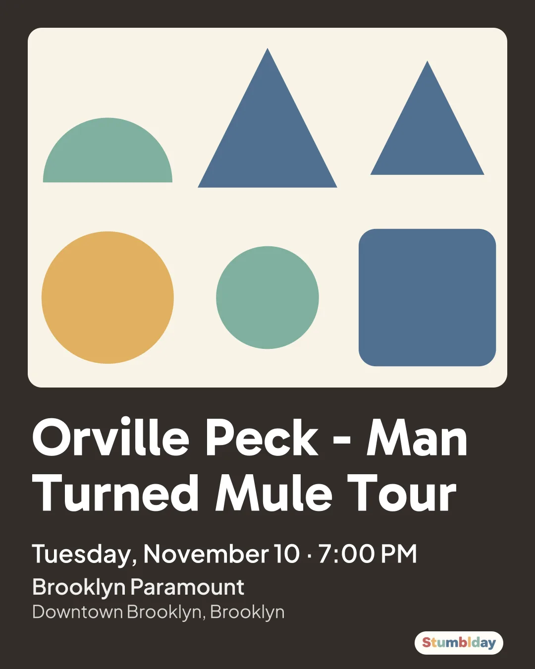Flyer for Orville Peck - Man Turned Mule Tour: Tuesday, November 10 · 7:00 PM at Brooklyn Paramount