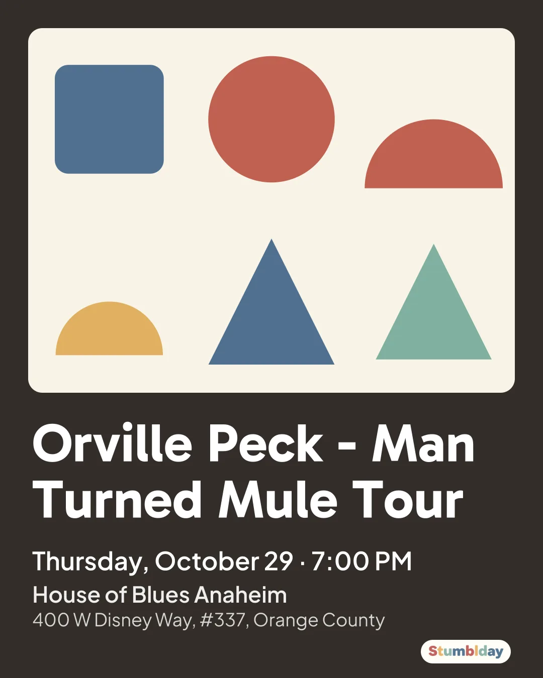 Flyer for Orville Peck - Man Turned Mule Tour: Thursday, October 29 · 7:00 PM at House of Blues Anaheim