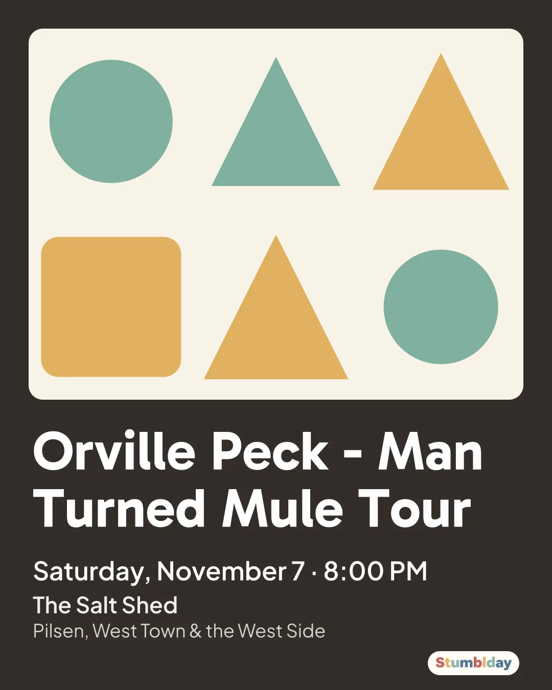 Flyer for Orville Peck - Man Turned Mule Tour: Saturday, November 7 · 8:00 PM at The Salt Shed