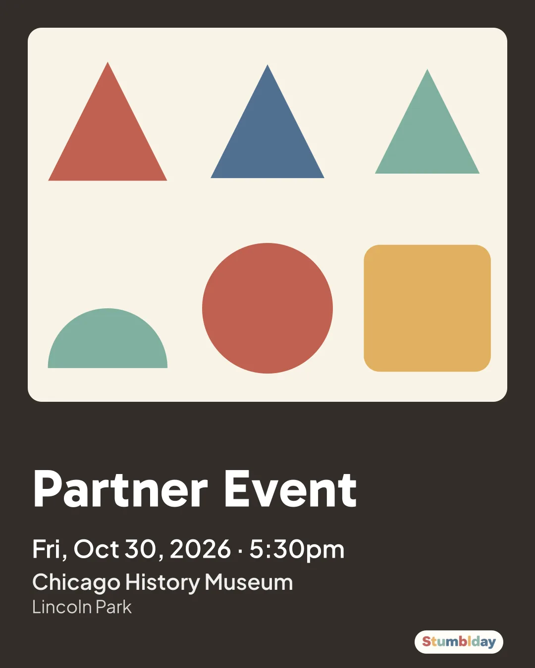 Flyer for Partner Event: Fri, Oct 30, 2026 · 5:30pm at Chicago History Museum