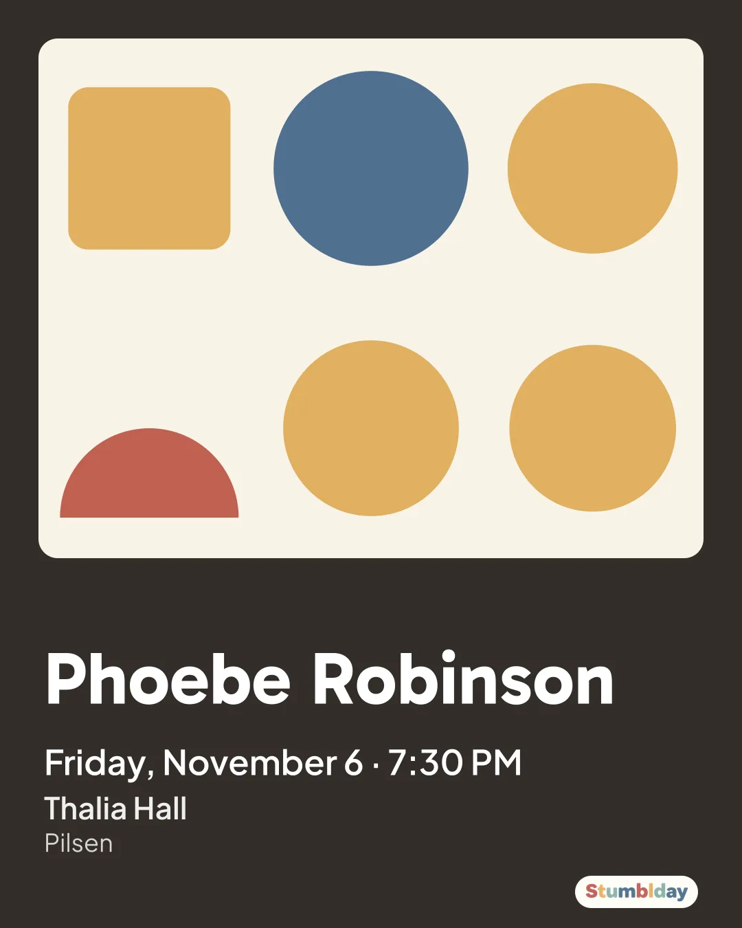 Flyer for Phoebe Robinson: Friday, November 6 · 7:30 PM at Thalia Hall
