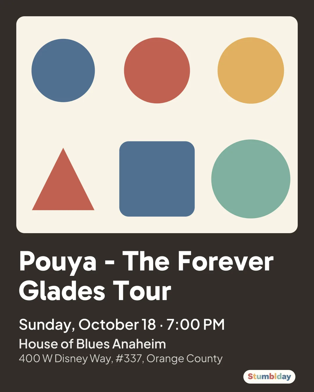Flyer for Pouya - The Forever Glades Tour: Sunday, October 18 · 7:00 PM at House of Blues Anaheim