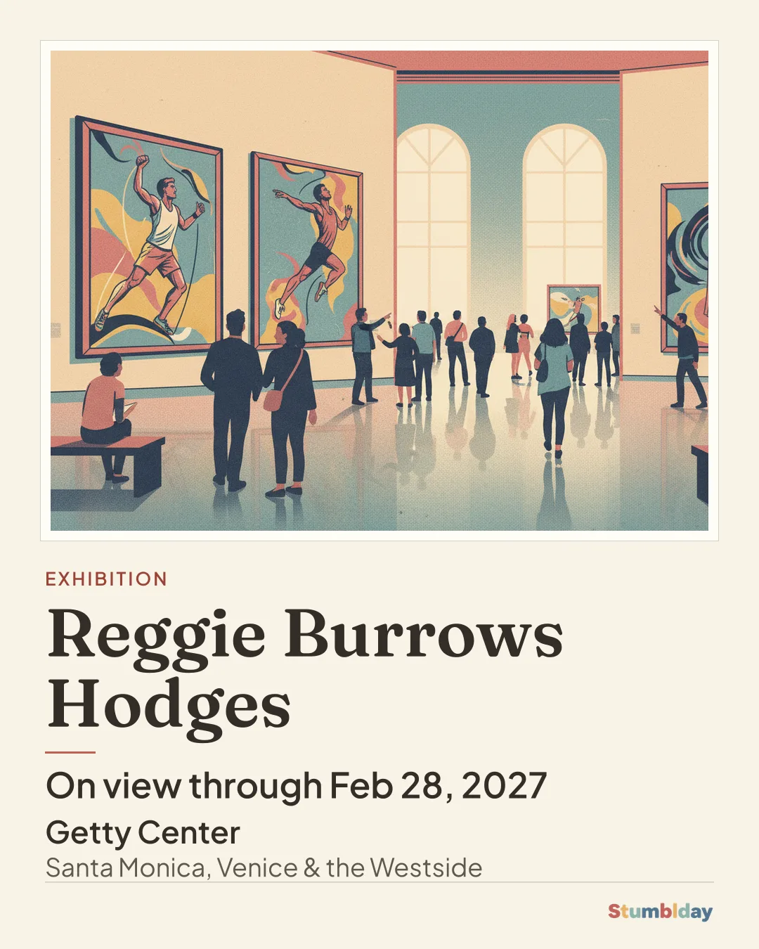 Flyer for Reggie Burrows Hodges: On view through Feb 28, 2027 at Getty Center