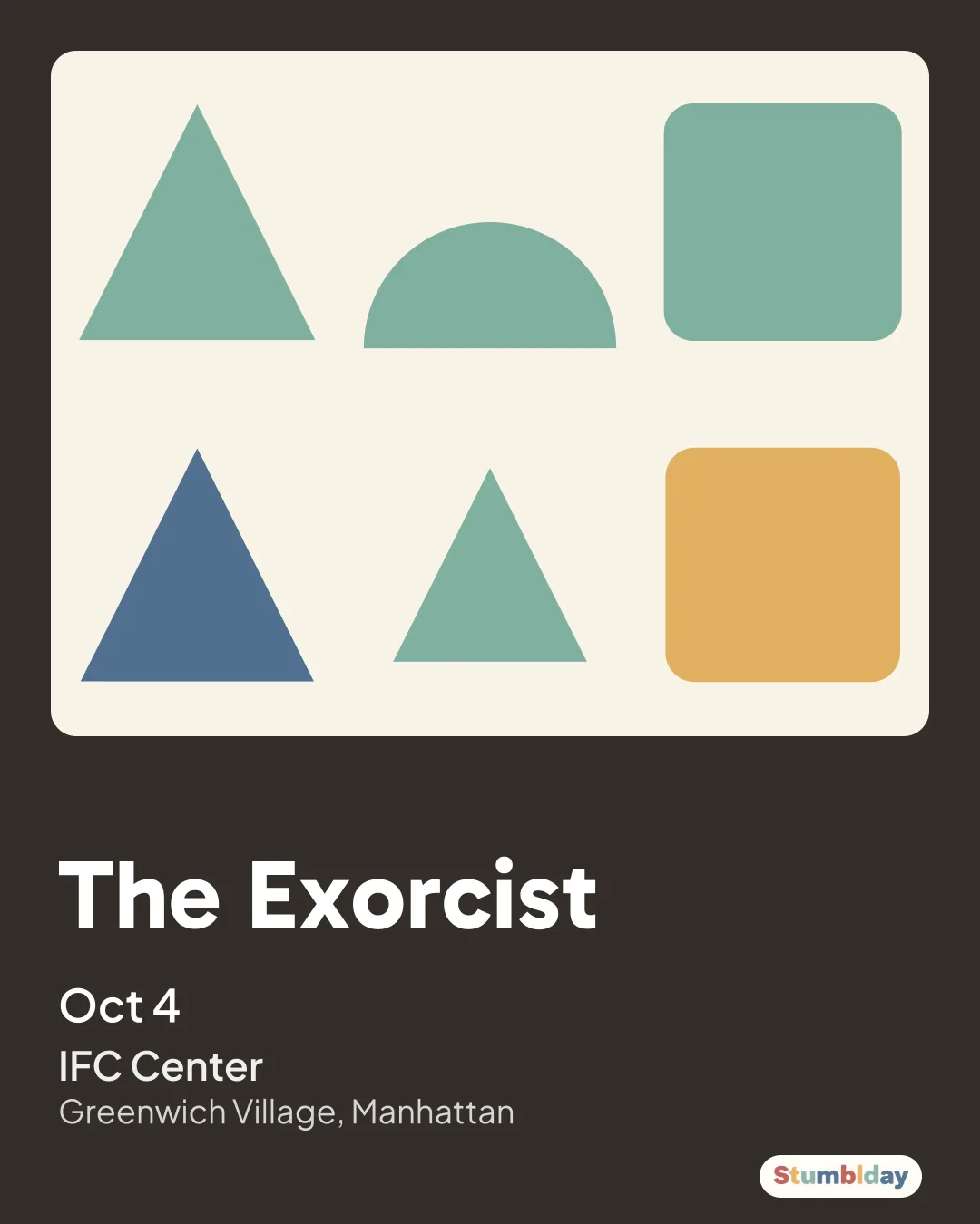 Flyer for The Exorcist: Oct 4 at IFC Center