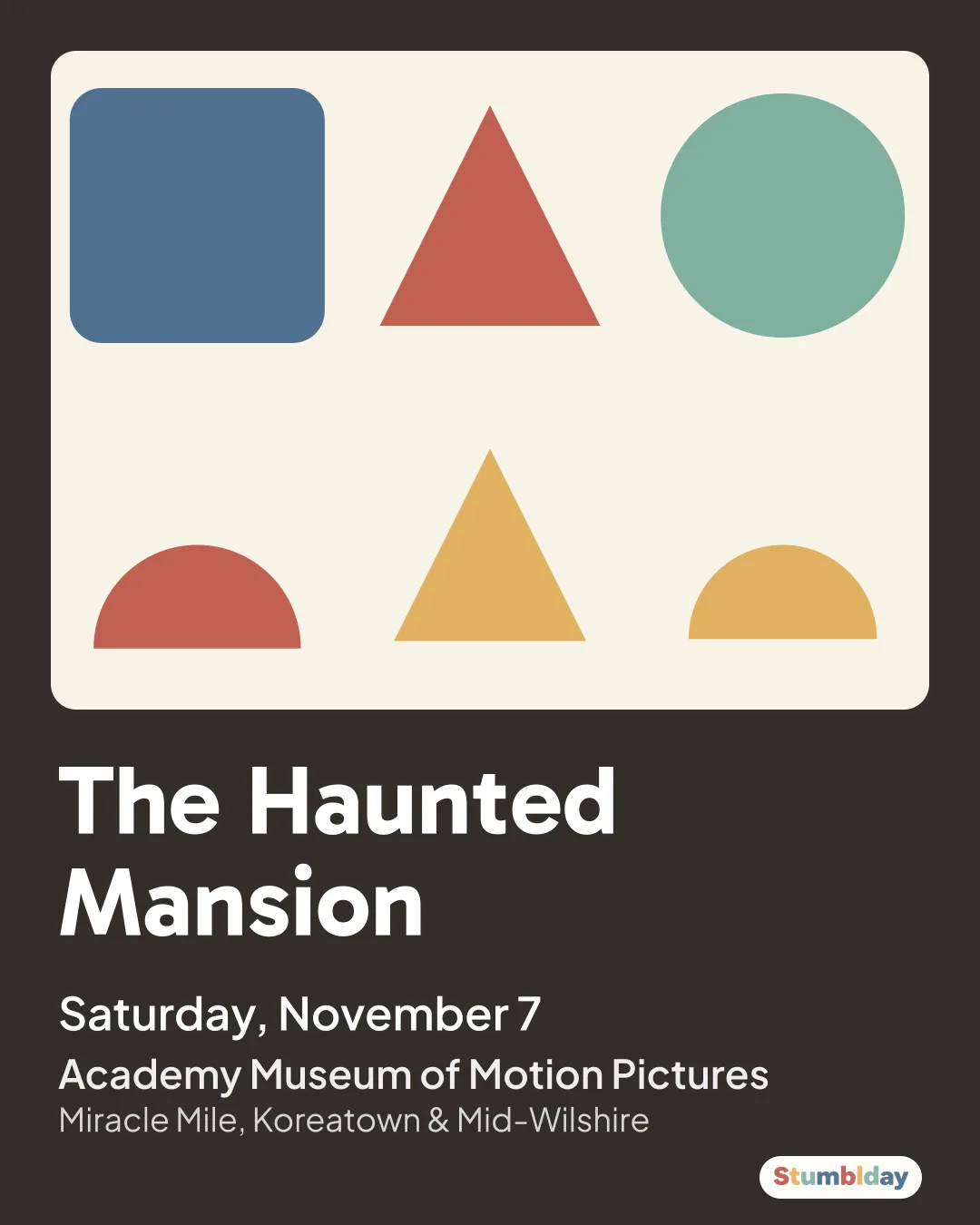 Flyer for The Haunted Mansion: Saturday, November 7 at Academy Museum of Motion Pictures