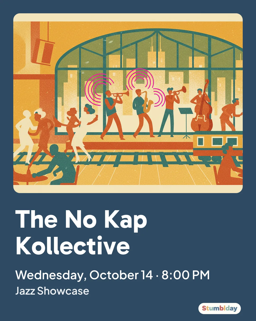 Flyer for The No Kap Kollective: Wednesday, October 14 · 8:00 PM at Jazz Showcase