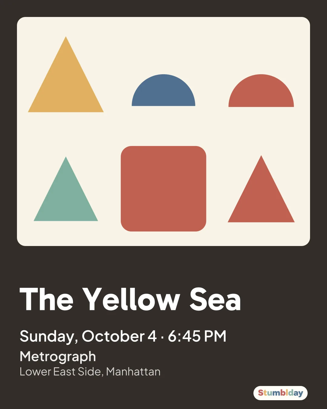Flyer for The Yellow Sea: Sunday, October 4 ยท 6:45 PM at Metrograph