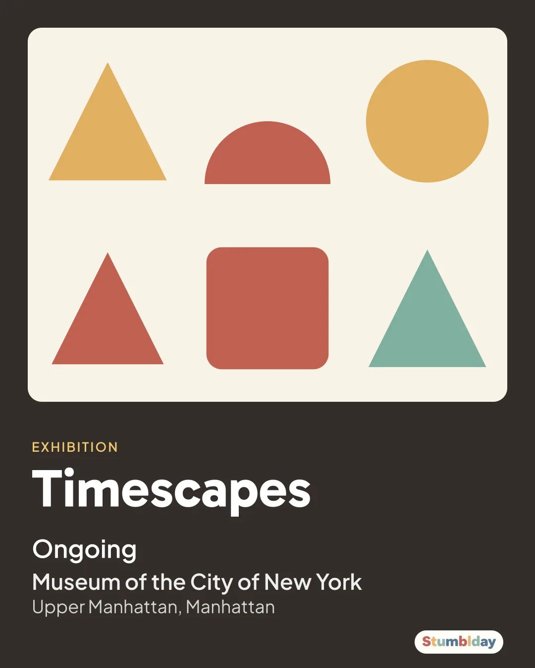 Flyer for Timescapes: Ongoing at Museum of the City of New York