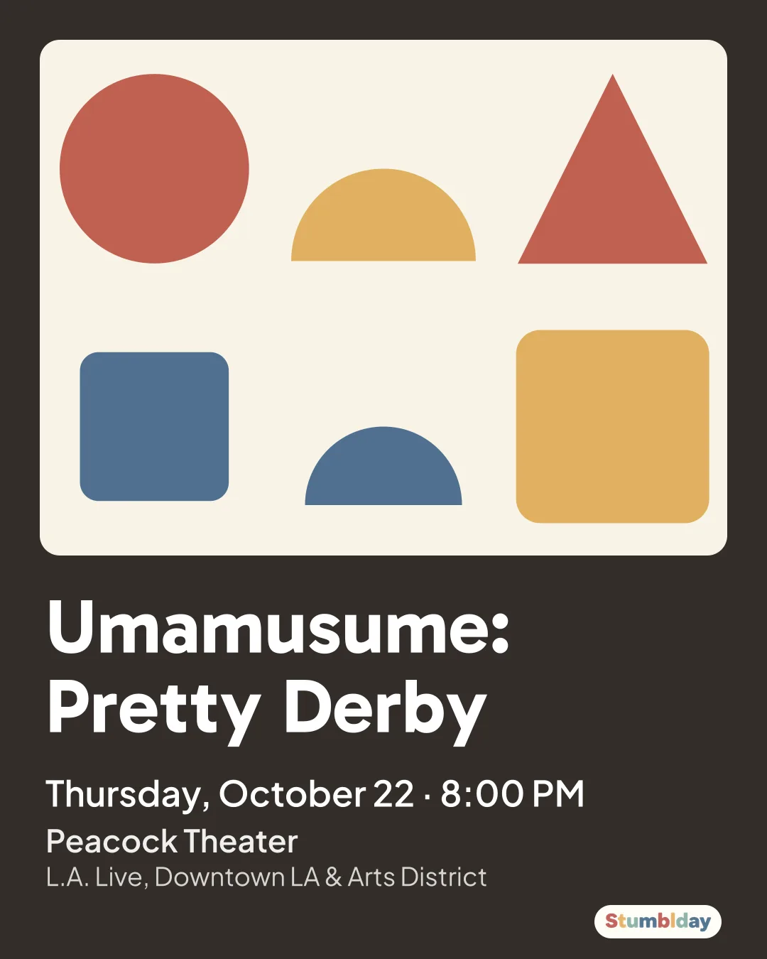 Flyer for Umamusume: Pretty Derby: Thursday, October 22 · 8:00 PM at Peacock Theater