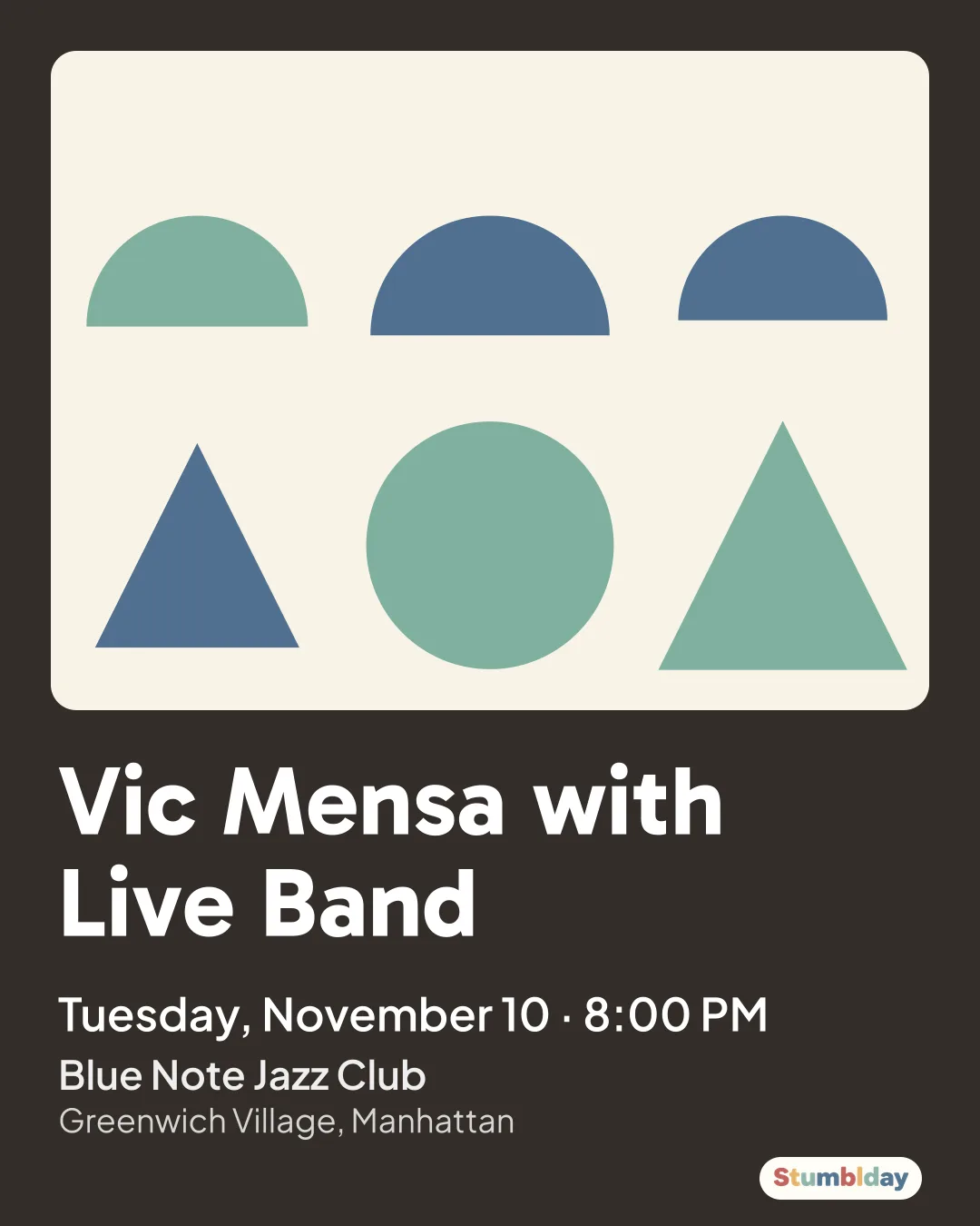 Flyer for Vic Mensa with Live Band: Tuesday, November 10 · 8:00 PM at Blue Note Jazz Club