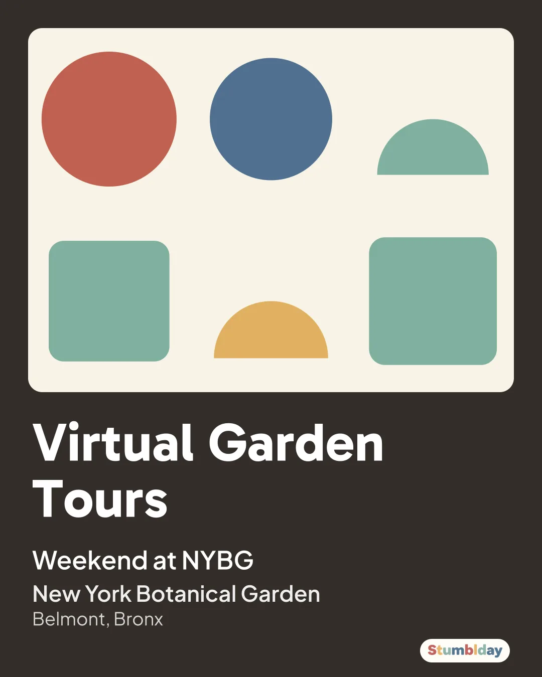 Flyer for Virtual Garden Tours: Weekend at NYBG at New York Botanical Garden