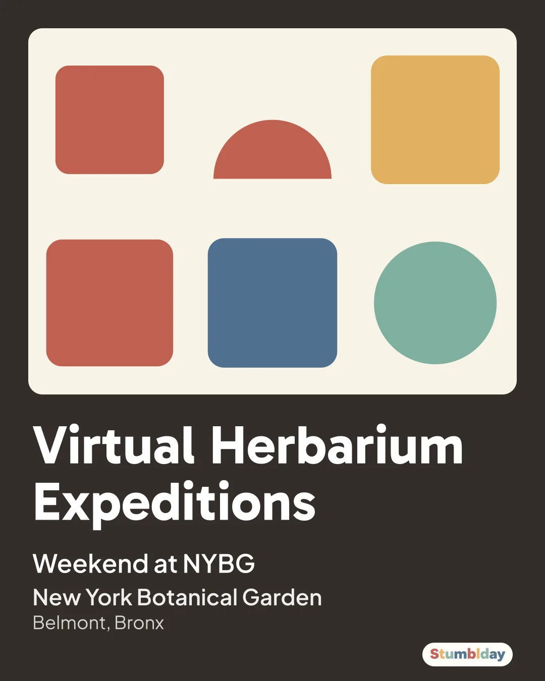 Flyer for Virtual Herbarium Expeditions: Weekend at NYBG at New York Botanical Garden