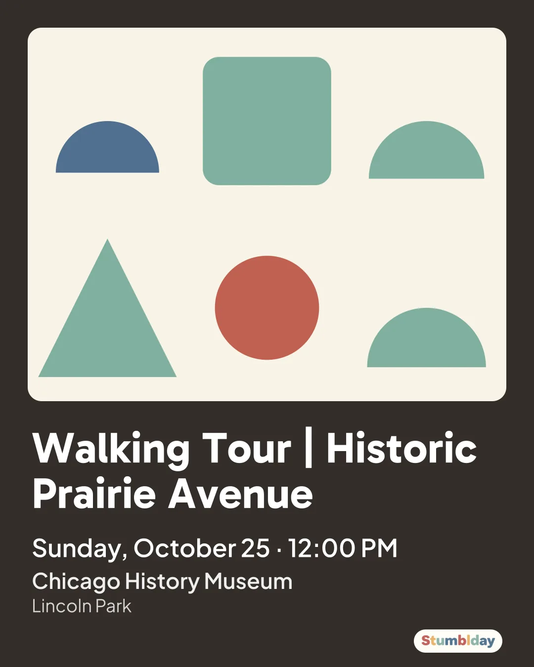 Flyer for Walking Tour | Historic Prairie Avenue: Sunday, October 25 · 12:00 PM at Chicago History Museum