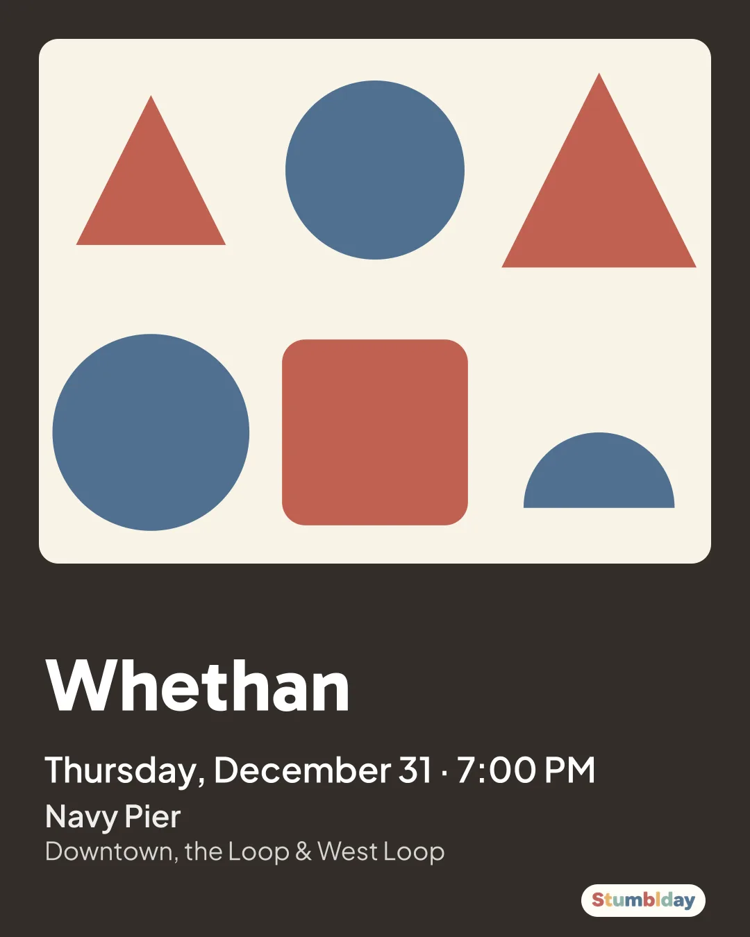 Flyer for Whethan: Thursday, December 31 · 7:00 PM at Navy Pier