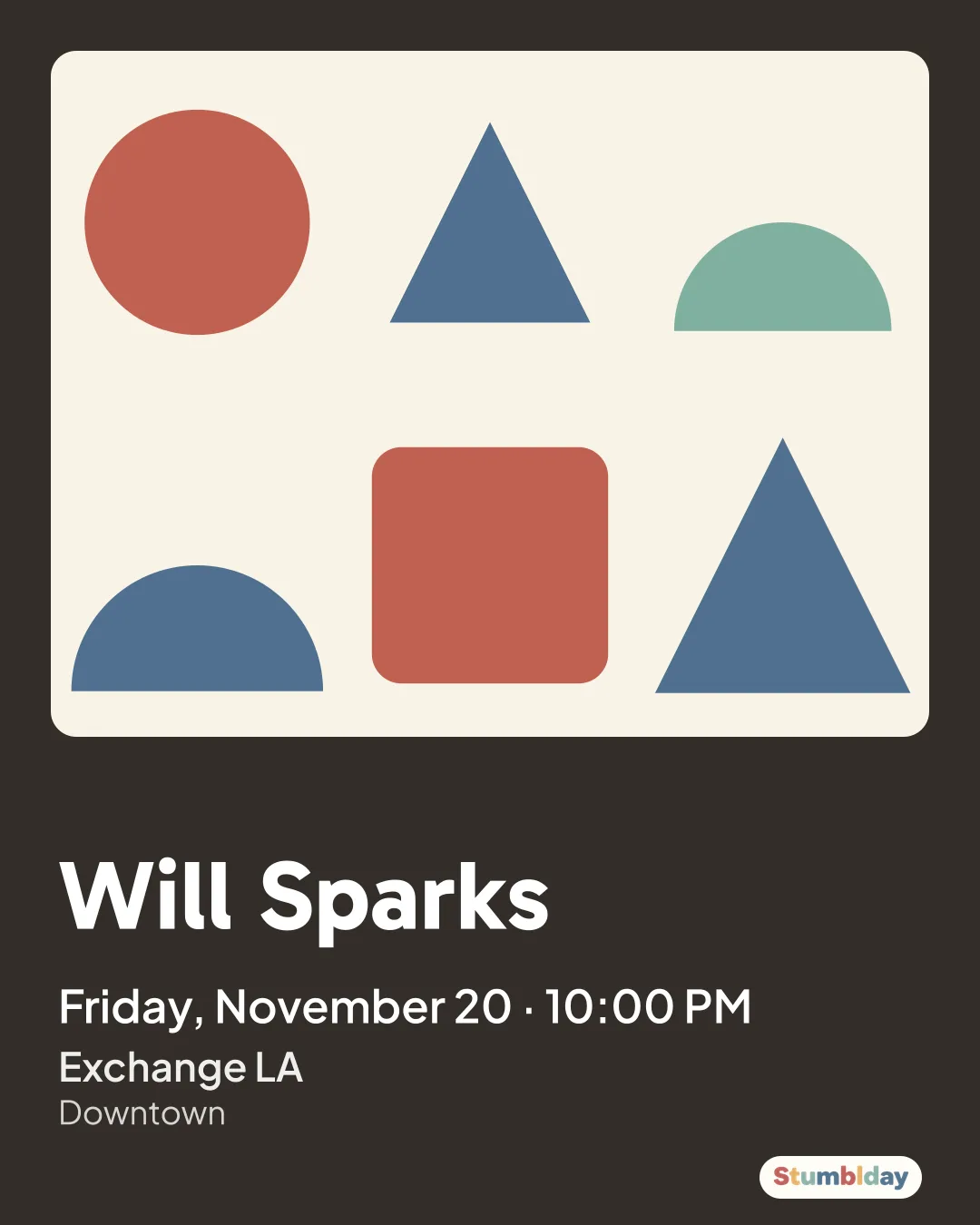 Flyer for Will Sparks: Friday, November 20 · 10:00 PM at Exchange LA