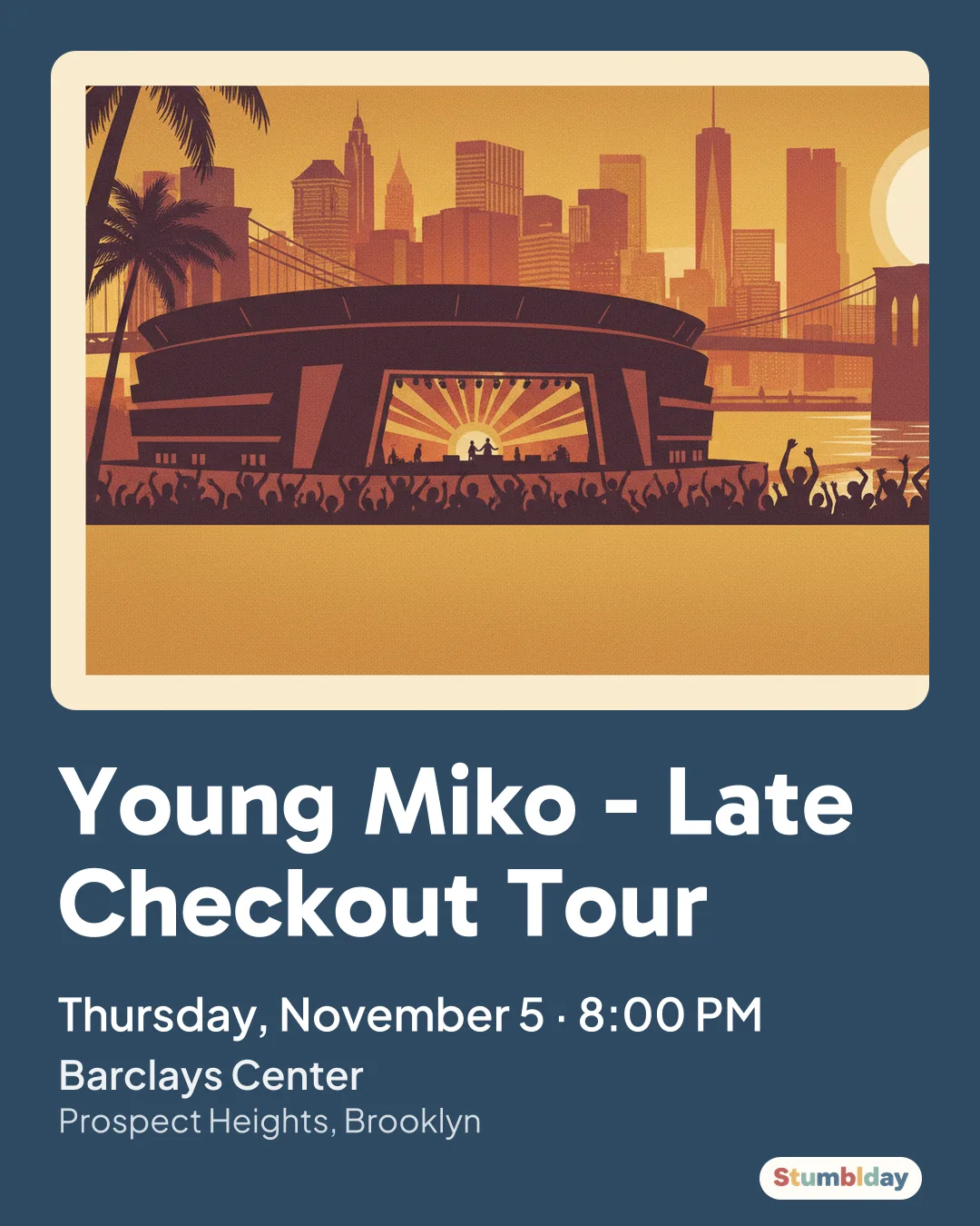 Flyer for Young Miko - Late Checkout Tour: Thursday, November 5 · 8:00 PM at Barclays Center